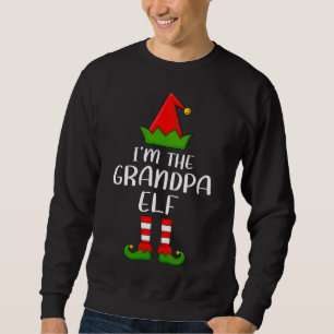 Moletom Família Engraçada, sou o vovô Elf Christma