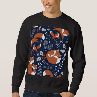Moletom Família Fox: padrão contínuo de vintage.