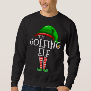 Moletom Família Golfe Elf Correspondendo ao Natal Golf Da