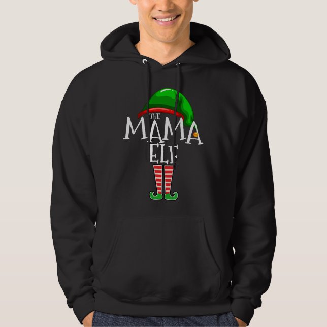 Moletom Família Mama Elf que Corresponde à oferta de Natal (Frente)