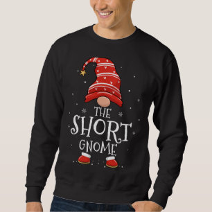 Moletom Família Xmas de Gnomo Curto Correspondendo Engraça
