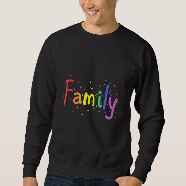 Moletom Familiar Lgbt Gif Para Homens Mulheres (Frente)