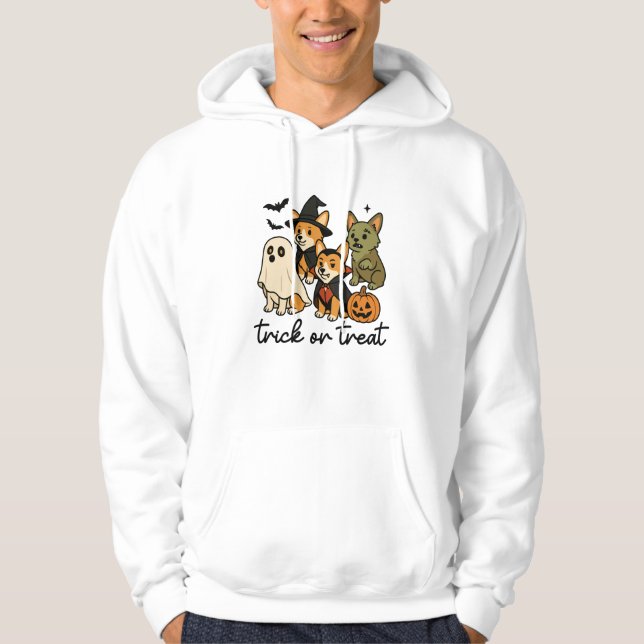 Moletom fantasia de Halloween de Corgi (Frente)