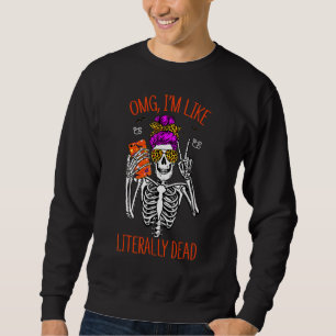 Moletom Fantasia de Halloween para Meninas Omg Estou Liter