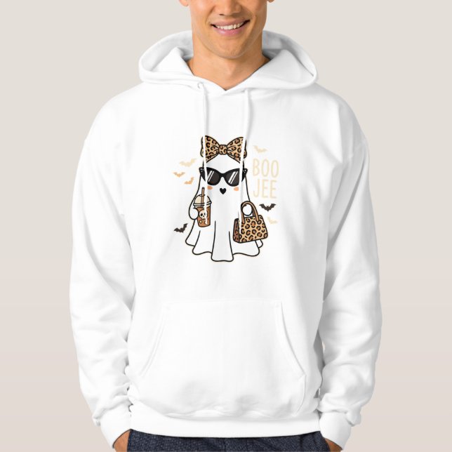 Moletom Fantasma Bonito Boo Jee Design de Leopardo de Hall (Frente)