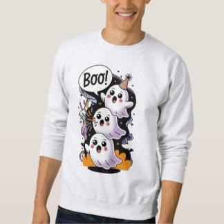 Moletom Fantasma Boo de Halloween Fofo