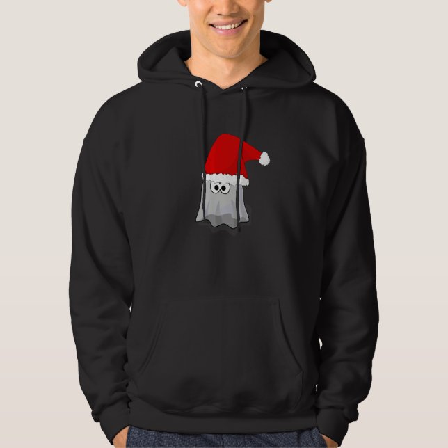 Moletom Fantasma Com Um Chapéu De Papai Noel Diversão Assu (Frente)