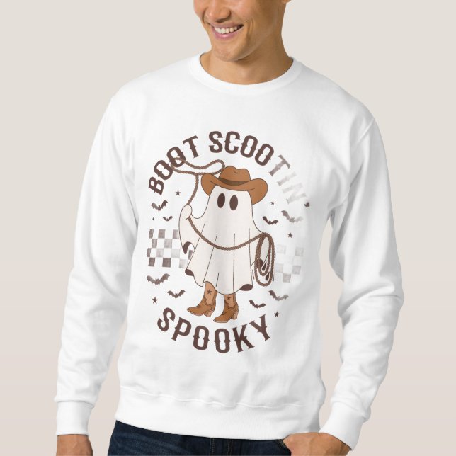 Moletom Fantasma de Cowboy Bonito Howdy Ween Ocidental Hal (Frente)