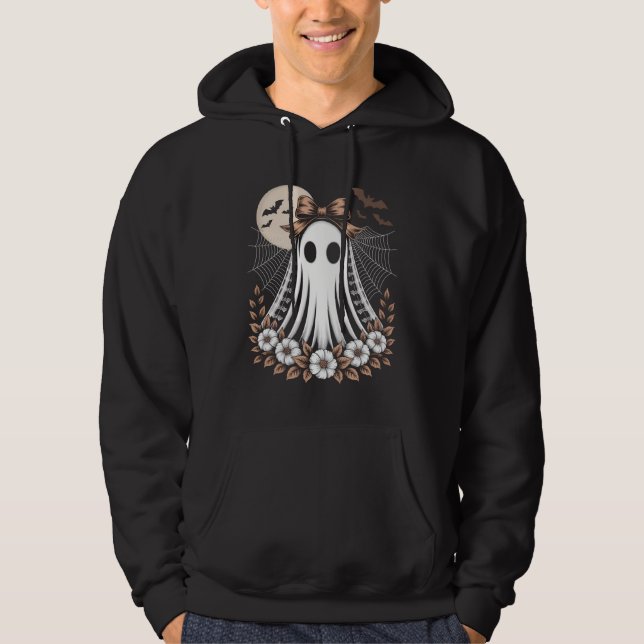 Moletom Fantasma de Renda Vintage no Halloween (Frente)