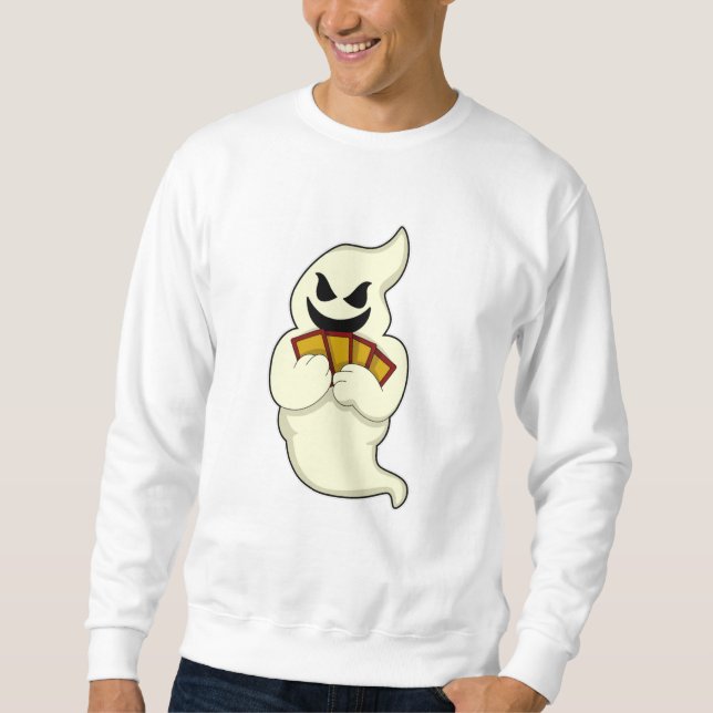 Moletom Fantasma no Poker com cartões Poker (Frente)
