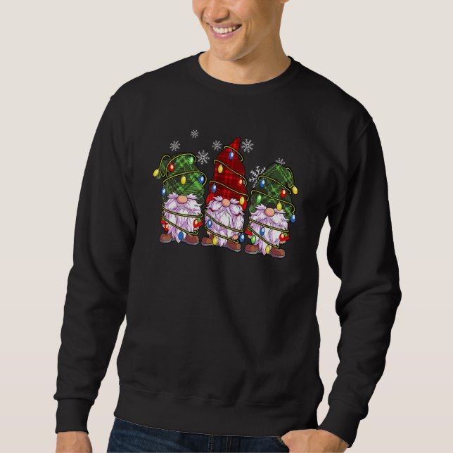 Moletom Fantástico Gnomos Chapéus Com Luzes De Natal Pajam (Frente)
