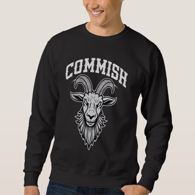 Moletom Fantasy Futebol da Comissária Funny Commish Goat (Frente)