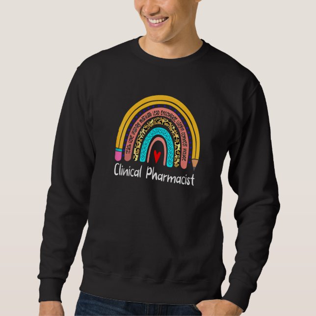 Moletom Farmacêutico Clínico Leopard Rainbow De Volta À Es (Frente)