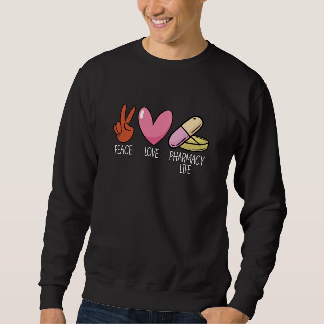 Moletom Farmacêutico de Medicina da Peace Love (Frente)