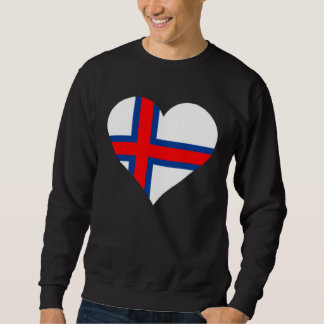 Moletom Faroe Islands Flag Heart Faroe Islands Love Faroe