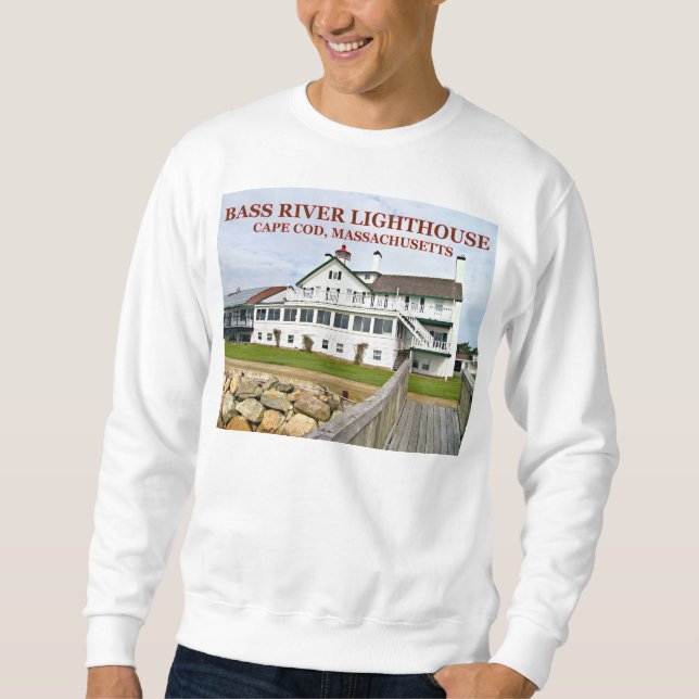 Moletom Farol de Bass River, Massachusetts Sweatshirt (Frente)