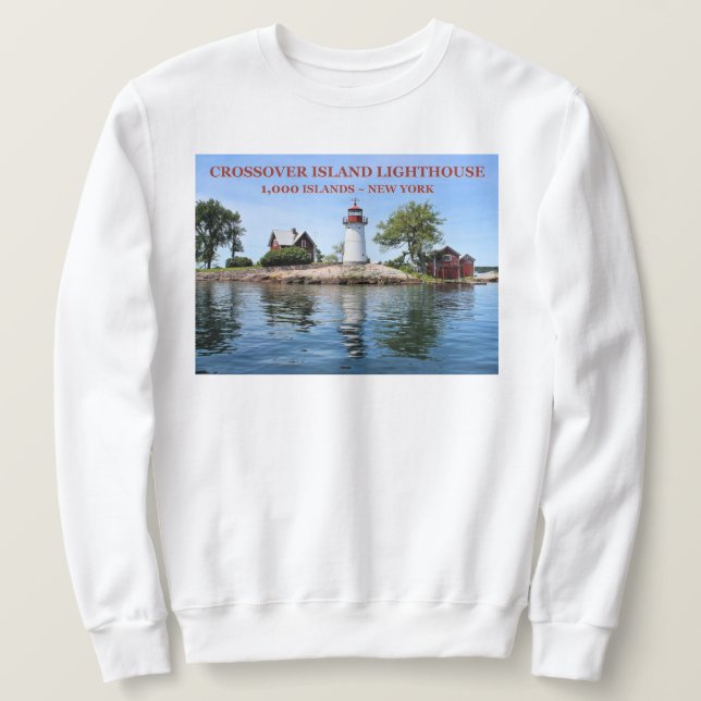 Moletom Farol de Crossover Island, New York Sweatshirt (Frente do Design)