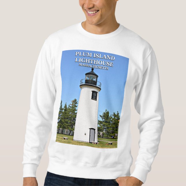 Moletom Farol de Plum Island, Massachusetts Sweatshirt (Frente)