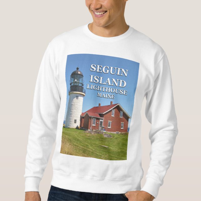 Moletom Farol de Seguin Island, Maine Sweatshirt (Frente)