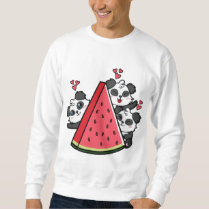 Moletom Fatia de Fruta de Verão do Panda Bear Watermelon L