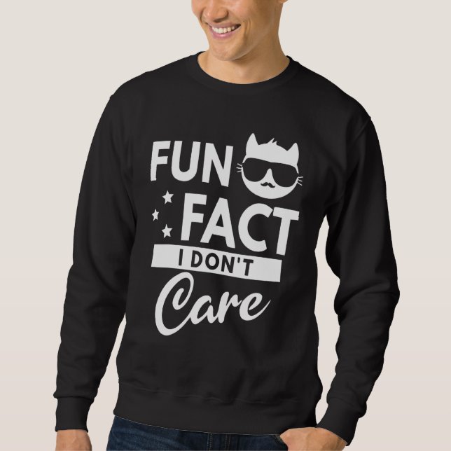 Moletom Fato divertido Não me importo (Frente)
