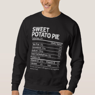 Moletom Fatos de Nutrição de Batata Doce no Ação de Graças