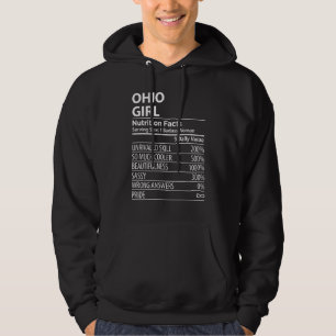 Moletom Fatos Nutricionais da Menina de Ohio OH Mulheres E