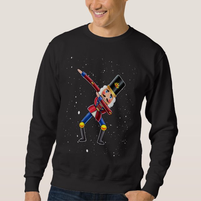 Moletom Fazendo Dabbing Fantasia de Natal Quebra-Nozes Que (Frente)