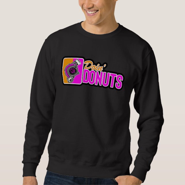 Moletom Fazendo Donuts Derrapando de Carro PS Amantes de T (Frente)