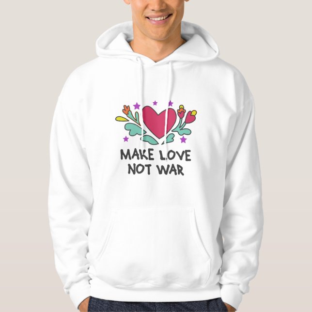 Moletom Fazer amor não guerra (Frente)