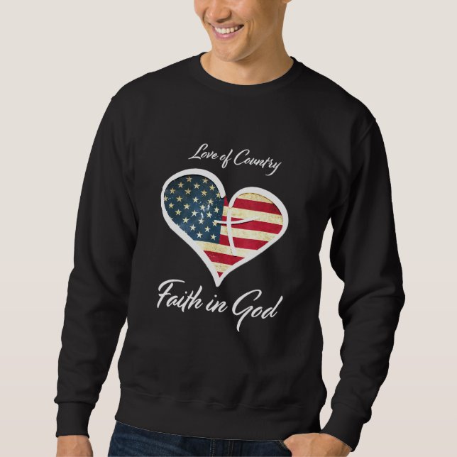 Moletom Fé Cristã Patriota em Deus Cruel Americano (Frente)
