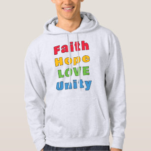 Moletom Fé Esperança Amor Unidade
