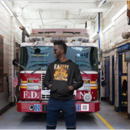 Moletom Fé sobre o medo do bombeiro cristão