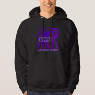 Moletom Fé Sobre o Medo Roxo Fita Awarenes