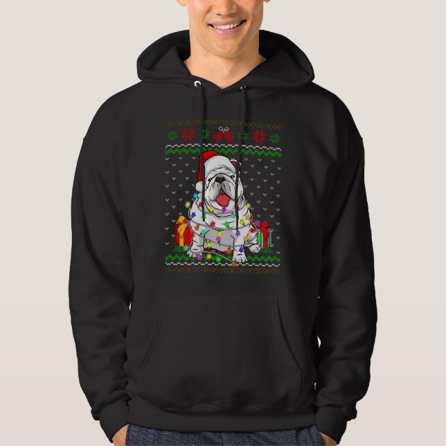 Moletom Febre Doce Noite de Natal Inglês Cachorro (Frente)