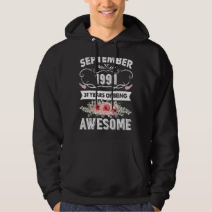 Moletom Feito Em Setembro De 31 Anos Vintage1991 31th Bir