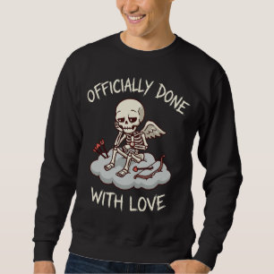 Moletom Feito Oficialmente Com Amor Desenho de Cupido Esqu