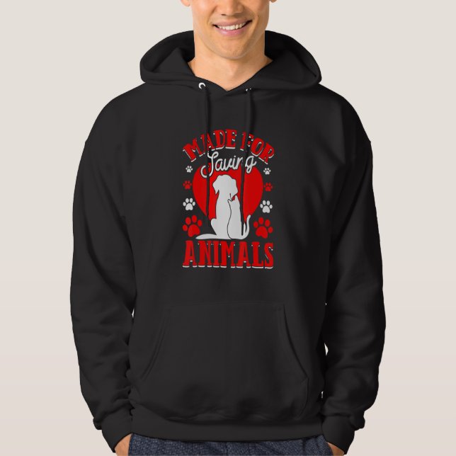 Moletom Feito Para Salvar Animais, Vet Student Vet Tech Ve (Frente)