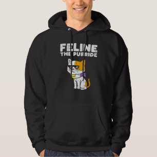 Moletom Feline O Grelha De Sinalizador Não Binário Do Gelb