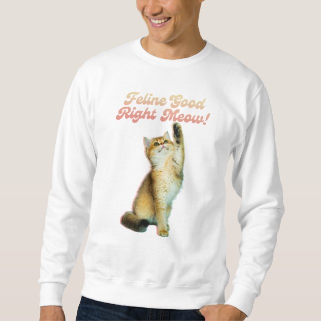 Moletom Felino Bem Direito Mede Gato Engraçado Cotação Got (Frente)