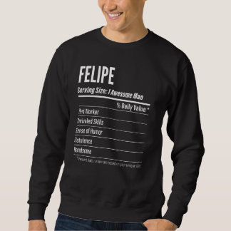 Moletom Felipe Servindo Dimensões Calorias do Rótulo Nutri