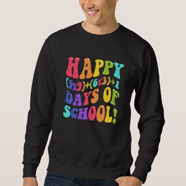 Moletom Feliz 100 Dias De Escola 100.º Dia De Matemática D (Frente)
