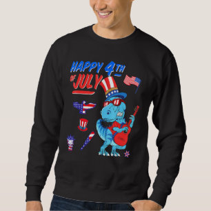 Moletom Feliz 4 De Julho, Rex Dino Dinosaur Baby Toddler