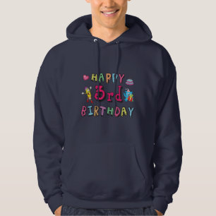 Moletom Feliz aniversário de 3 anos de 3 anos