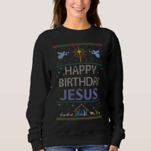 Moletom Feliz aniversário Jesus Natal Purple Christian
