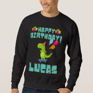 Moletom Feliz aniversário Lucas Funny Bithday Boys