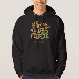 Moletom Feliz ano novo 2025 Trendy Colorful Personalizado