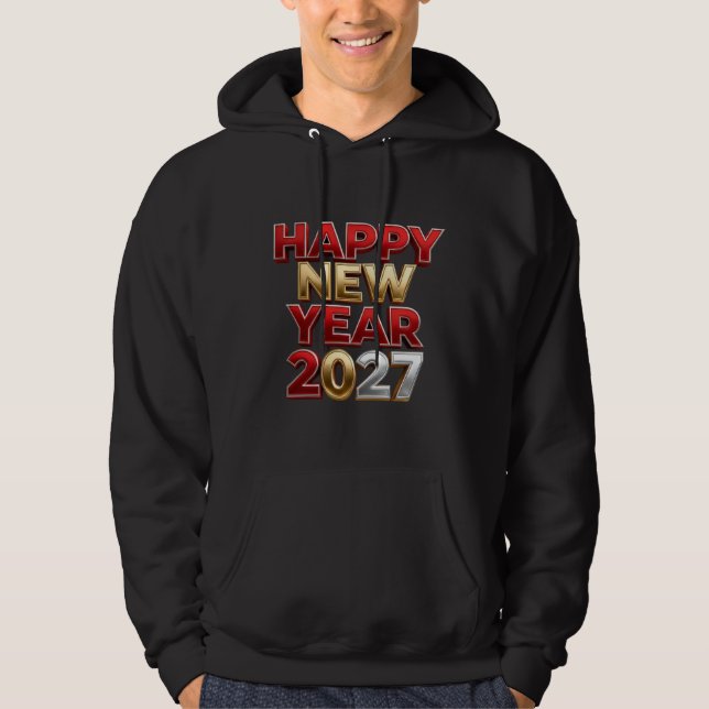 Moletom Feliz Ano Novo 2027 Família Combinando (Frente)