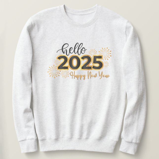Moletom Feliz ano novo Hello 2025 (Frente do Design)