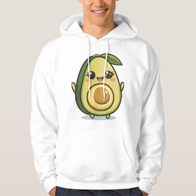 Moletom Feliz Avocado - Design gráfico de Kawaii (Frente)